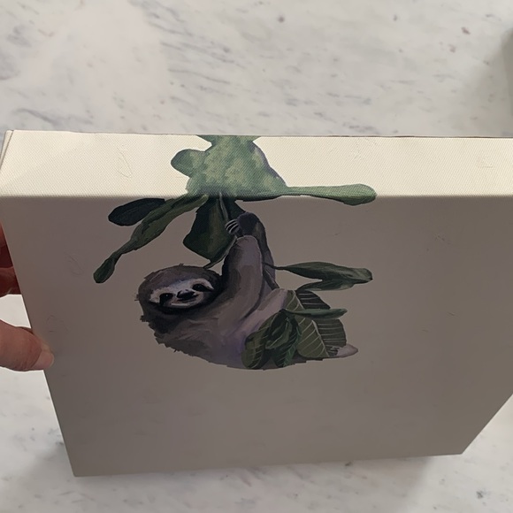 Pottery Barn kids Jungle Animal Canvas Art Sloth & Monkey - Picture 4 of 12